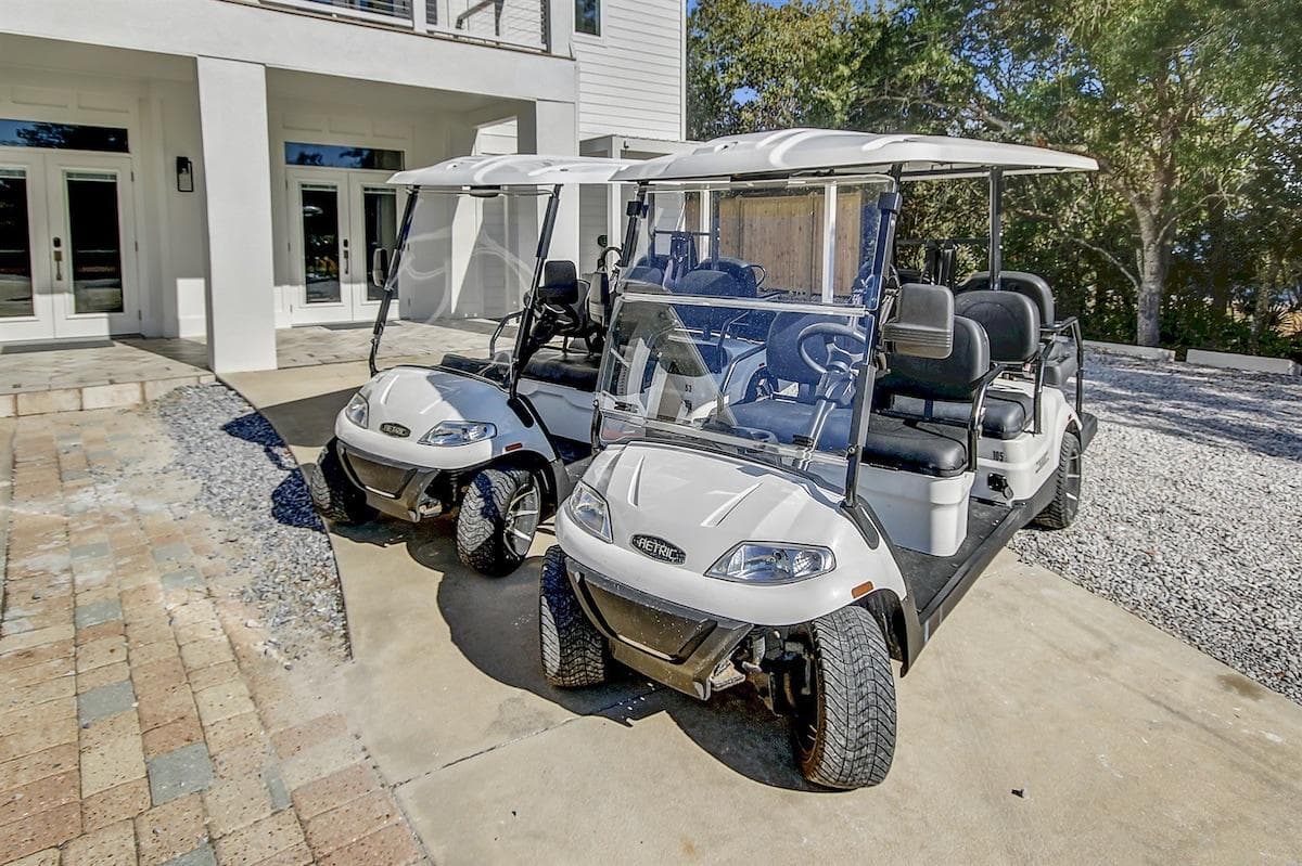 Two 6 seater golf carts - Enjoy the freedom of two six-seater golf carts, the perfect companions for exploring 30A in style. Your ticket to coastal adventures awaits! Make sure to use these to go to the beach access in Topsail Hill Preserve State Par